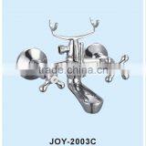 Wall Moulted TWO CROSS HANDLE Brass/ZINC Kitchen Faucet thumbnail-4