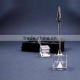 Logo Engraved Crystal Cube Memo Clip Holder thumbnail-1