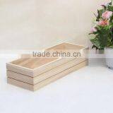 Decorative Handmade Unfinished Small Timber Crate for Plant thumbnail-1