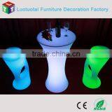 High Led Round Cocktail Table for Outdoor Used thumbnail-1