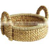 Natural Woven Round Water Hyacinth Baskets thumbnail-1