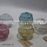 Round Metal Gift Basket With a Handle for Wedding Decoration thumbnail-4