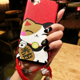 Fortune Cat Cartoon Cell Phone Case Silicone Mobile Phone Cases for IPhone7/7Plus/6/6s/6plus/6splus Phone Back Cover thumbnail-2