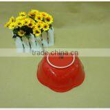 New Style the Red Flower Shape Ceramic Salad Bowl thumbnail-3