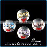 Crystal Heart Button Snaps Snap on Connectors thumbnail-1