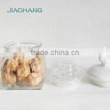 Square Buttom Airtight Glass Preserve Container With Bird Ceramic Lid thumbnail-3