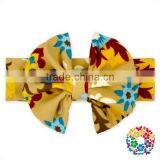 Baby Girls New Printing Headwarp Elastic Hair Band Cute Bowknot Turban Headbands thumbnail-3