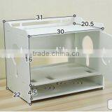 DIY PVC Multifunctional Flower Pattern Tidy Wires Power Cable Storage Organizer Box thumbnail-6
