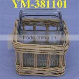 Elegant Wicker Candle Holders thumbnail-1