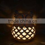 Owl Figurine Decorative Ceramic Table Lamp Wholesale thumbnail-4