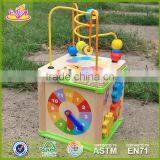 2017 New Fashion 5 in 1 Baby Wooden Activity Cube Toddlers Best Design Wooden Activity Cube Kids Wooden Activity Cube W11B088 thumbnail-3
