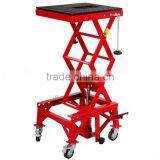 300LB Hydraulic Foot Pedal Decreasing Motorcycle Repair Lift Stand With Four Wheels Moving thumbnail-1