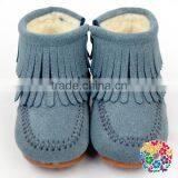 Winter Soft Warm Shoes Solid Color Girls Boots Fashion Kids Boots Wholesale thumbnail-5