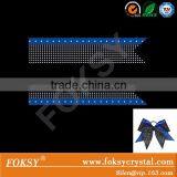 Custom Chevron Dots Cheer Bow Strip Rhinestone Iron On Bling Transfer Trim Applique thumbnail-4