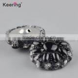 Hotsale Black Flower Resin Small Size Decorative Buttons WBKA-289 thumbnail-2