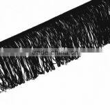 Black Rayon Chainette Fringe