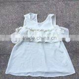 Women Flower Trimming Light Yellow T-shirt Factory Closeouts thumbnail-1