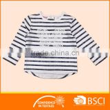 stripes print long sleeve autumn winter fleece hoodie