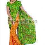 Bhandhani Printed Designer Saree With Blouse Material thumbnail-4