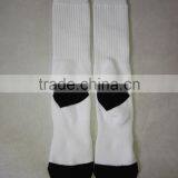 White Blank Polyester Socks for Sublimation With Black Heel and Toe thumbnail-3