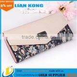 Korean Popular Style Flower Soft Envelope Wallet Purse for Women and Girls thumbnail-1