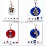 Shiny Unicorn Horse Animal Fur Pom Pom Keychain Bag Charms Unique Faux Fur Ball Bag Charms 2017 Keychain Premium Gifts thumbnail-6