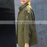 Zm35732a Latest Design Coat Wholesale Women Denim Bomber Jacket thumbnail-3