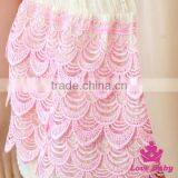 HYB145 Lovebaby Wholesale Navy Color Cheap 100% Cotton Stripe Back Romper With Pink Lace Ruffle Trim Organic Cotton Baby Cloth thumbnail-5