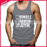 Custom Silk Screen Printing Wholesale Bodybuilding Stringer 100 Cotton Tank Top thumbnail-1