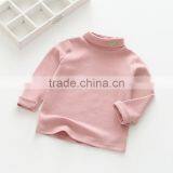 S60639B Autumn Kid High Collar Shirt Cotton Embroidered Long-Sleeved Boys Girl Baby T-shirt thumbnail-2