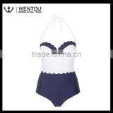 New Design Double Scallop Trim Swimsuit thumbnail-3