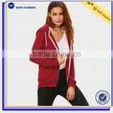 Factory Wholesale Last Design Blank Comfortable Full Zip Women's Hoodies thumbnail-2