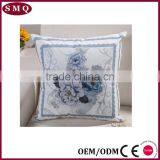 Felt Flower Linen Cotton Plain Cushion Cover thumbnail-2