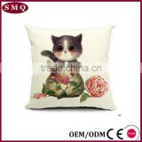 Fresh Style Cute Cat Painting Cotton Pillow Cover thumbnail-4