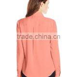 Women's Pink,Orange,Blue Double Button Blouse thumbnail-5