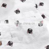 Summer High Qanlity Solid Color Short Sleeve Kids Boys Shirt thumbnail-4