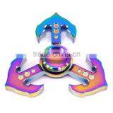 Rainbow Colorful Fidget Hand Spinner Toy Stress Reducer, High Speed Focus Toy for Relieving ADHD, Anxiety EDC Tri-Spinner thumbnail-2