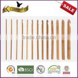 Charmkey Natural Bamboo Crochet Hook Set 12pcs Set With Different Sizes to Crochet Bags thumbnail-2