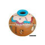 Vase Handmade Hand Painted Artifact From India Heritage thumbnail-1