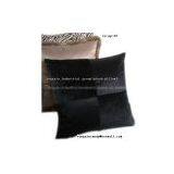 Black Square Fur Plush Cushion Pillow thumbnail-1