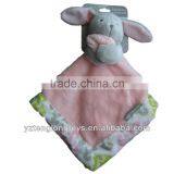 Promotional Baby Security Blanket Plush Pink Rabbit Comforter