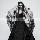 Punk Rave Gothic Black Gorgeous Veil S-224 thumbnail-1