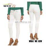 Wholesale Fashion White Casual Pants Hot Sale Office Trousers for Ladies thumbnail-1