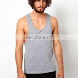 T-MV502 Mans Light Grey Gym Wear Modal Stringer Tank Top thumbnail-2