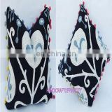 Black and White2 Pcs Lot Vintage Suzani Cushion Cover Embroidered 16x16'' Indian Pillow Case Decorative