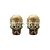 Jewelry Wholesale Steampunk Bronze Skull Stud Earrings for Men thumbnail-4