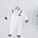 OEM Service Manufacturing Wholesale Organic Knitted Newborn Clothing Baby Romper 100% Cotton Fabric Baby Romper thumbnail-4