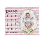 Wholesale Coral Fleece Photo Prop Baby Monthly Growth Milestone Blankets thumbnail-7