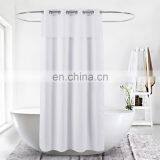 Factory Direct New Custom Hookless Polyester White Shower Curtain for Hotel Shower Curtain Liner thumbnail-2