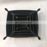 Custom Fashional Leather and Felt Tray With Snap-fastener for Sundries thumbnail-1